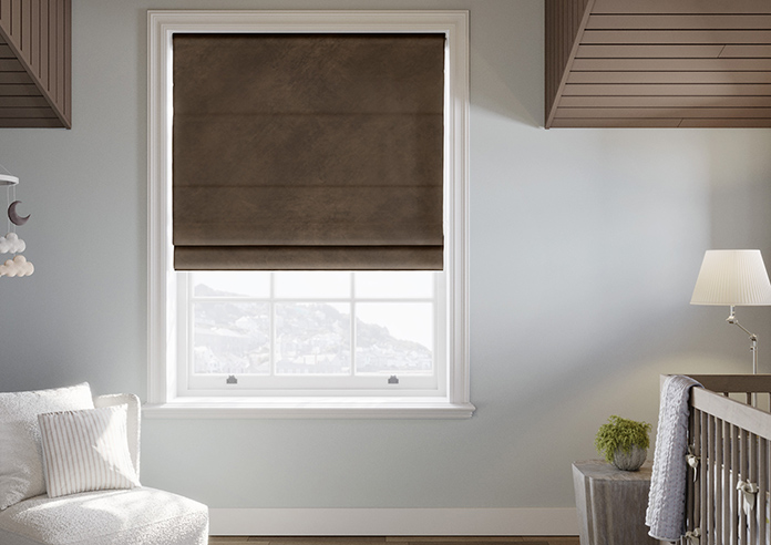 Odessa Velvet, Espresso - Roman Blind - Image 3